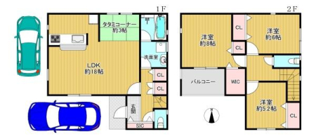 大阪府大阪市生野区田島3丁目の新築一戸建ての間取り図(販N)