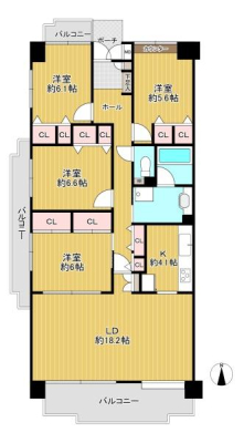 大阪府豊中市東泉丘4丁目の中古マンションの間取り図(販N)