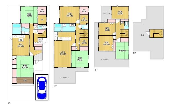 大阪府豊中市服部本町3丁目の中古一戸建ての間取り図