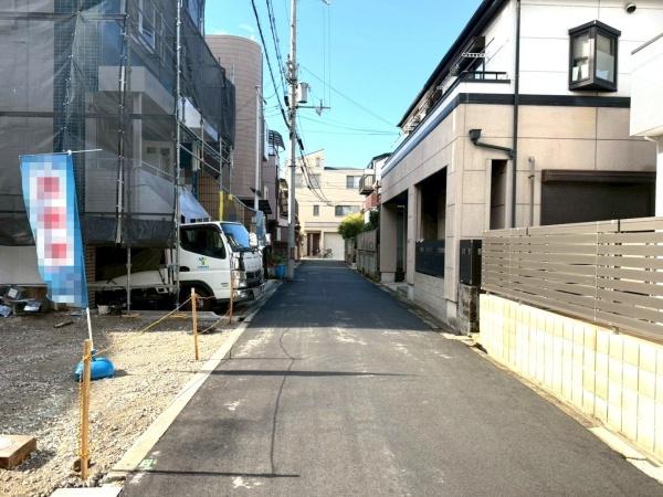 大阪府大阪市東住吉区南田辺3丁目の土地の前面道路含む現地写真