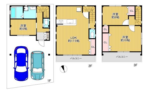 大阪府大阪市淀川区木川西3丁目の中古一戸建ての間取り図