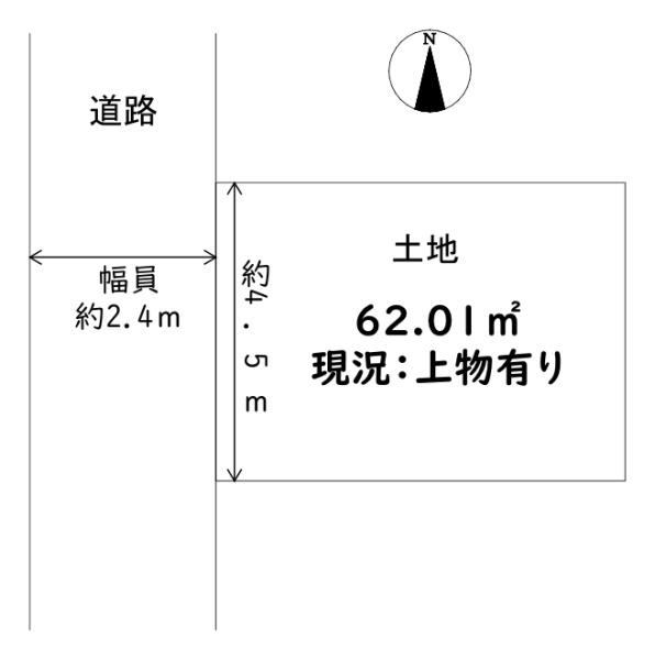 大阪府大阪市生野区桃谷3丁目の土地の間取り図
