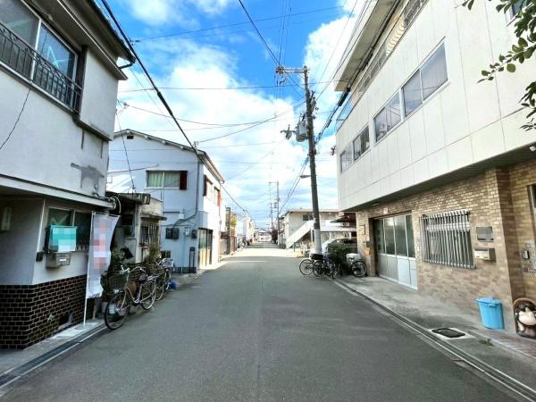 大阪府大阪市東住吉区西今川1丁目の土地の前面道路含む現地写真