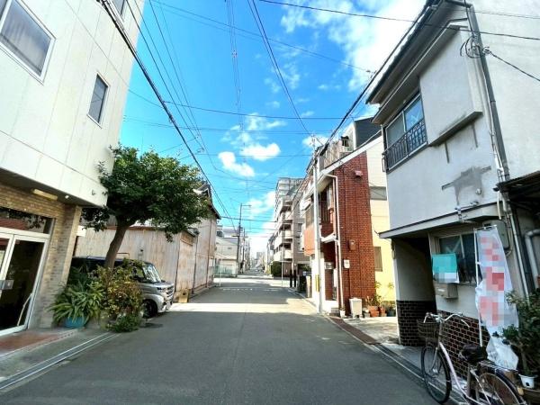 大阪府大阪市東住吉区西今川1丁目の土地の前面道路含む現地写真