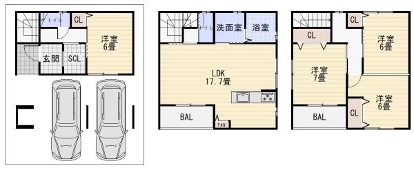 ���{�����s�ߍ]��1���ڂ̓y�n�̊Ԏ��}