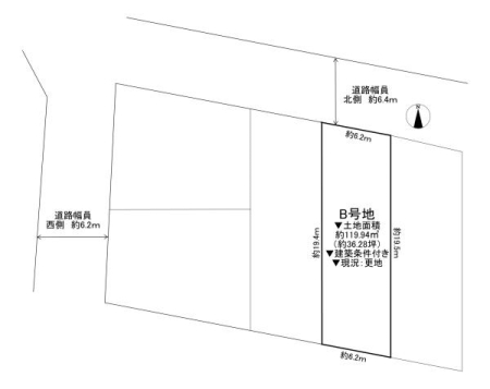 ���{�Q����s�͖k�����̓y�n�̊Ԏ��}�i��N)