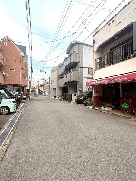 大阪府大阪市住之江区東加賀屋2丁目の土地の前面道路含む現地写真