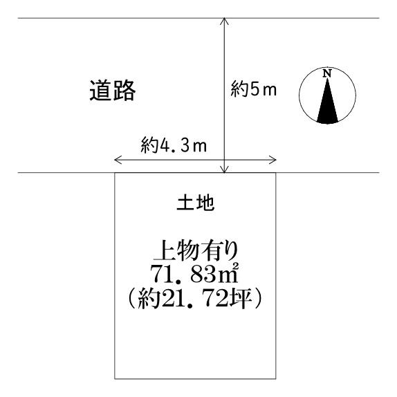 大阪府大阪市住之江区東加賀屋2丁目の土地の間取り図