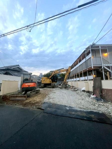 ���{���s�����Z�j5���ڂ̐V�z��ˌ��Ă̌��n�O�ώʐ^