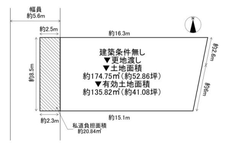 ���{�����s���ΐؒ�1���ڂ̓y�n�̊Ԏ��}�i��N)