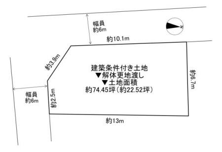 ���{�����s�R��4���ڂ̓y�n�̊Ԏ��}�i��N)