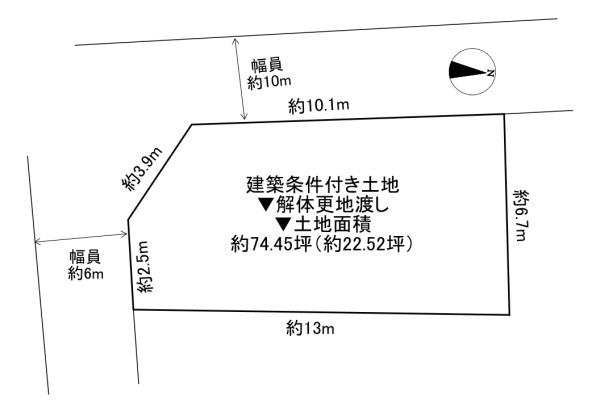 ���{�����s�R��4���ڂ̓y�n�̊Ԏ��}