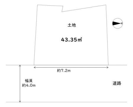 ���{���s����搶�쐼4���ڂ̓y�n�̊Ԏ��}