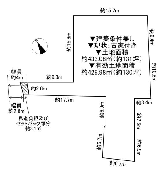 ���{�����s����c����1���ڂ̓y�n�̊Ԏ��}