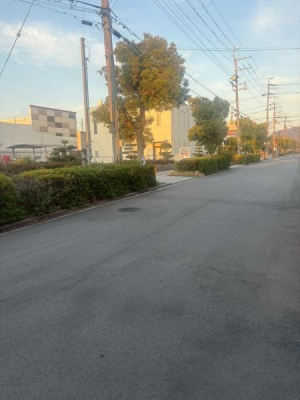 ���{��^�s��ΐ����̒��È�ˌ��Ă̑O�ʓ��H�܂ތ��n�ʐ^