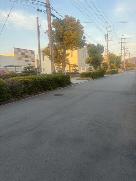 ���{��^�s��ΐ����̒��È�ˌ��Ă̑O�ʓ��H�܂ތ��n�ʐ^