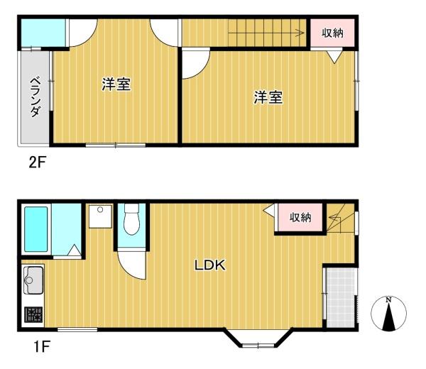 大阪府大阪市生野区桃谷4丁目の中古一戸建ての間取り図