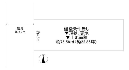 ���{�����s����1���ڂ̓y�n�̊Ԏ��}