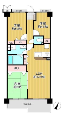 ���Ɍ���ˎs���݂�K�u3���� 5-2�̒��Ã}���V�����̊Ԏ��}