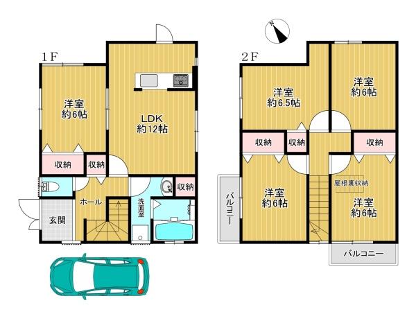 大阪府東大阪市上四条町の中古一戸建ての間取り図
