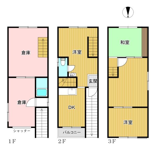 大阪府大阪市生野区巽西4丁目の中古一戸建ての間取り図