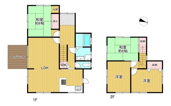 大阪府豊能郡豊能町希望ケ丘5丁目の中古一戸建ての間取り図