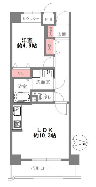 大阪府大阪市平野区喜連4丁目の中古マンションの間取り図