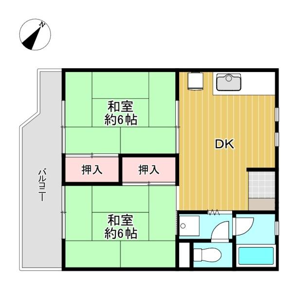 大阪府吹田市藤白台1丁目の中古マンションの間取り図
