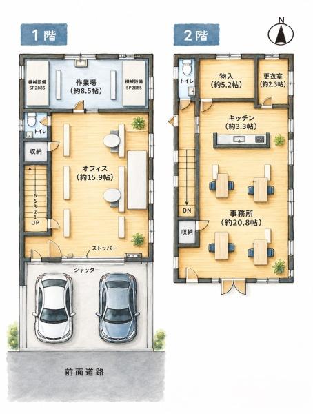 大阪府大阪市生野区新今里3丁目の中古一戸建ての間取り図
